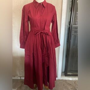 Jodifl Burgundy Cotton Dress